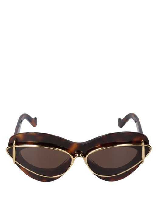 Loewe Brown Double Frame Acetate Sunglasses