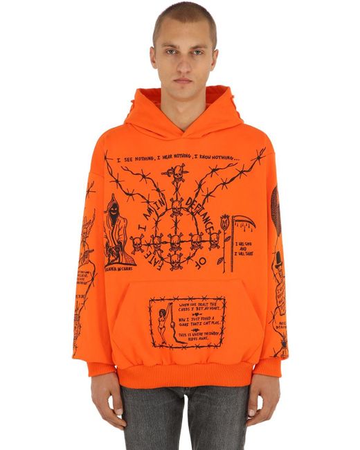 Warren Lotas Orange Oversized Sabata Sweatshirt Hoodie for men