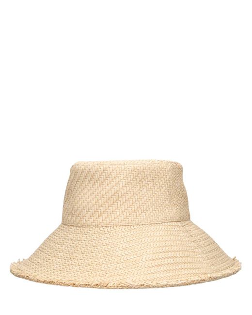 Moncler Natural Raffia Bucket Hat