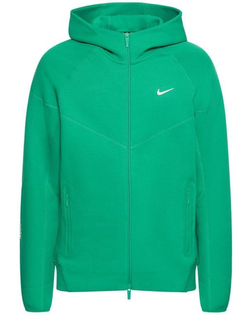 Felpa de techno con capucha Nike de hombre de color Green
