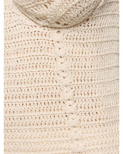 Magda Butrym Natural Crochet Cotton Blend Dress