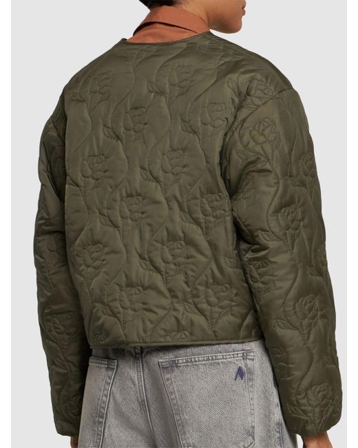 Aspesi Green Quilted Nylon Short Jacket