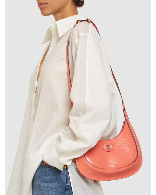 Tory Burch Pink Schultertasche Aus Leder "robinson"