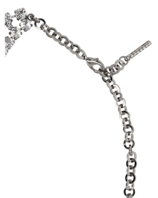 Alessandra Rich Metallic Halsband Mit Kristallen