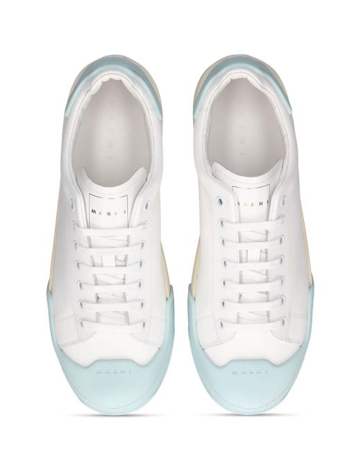 Sneakers low top dada bumper in pelle di Marni in White da Uomo