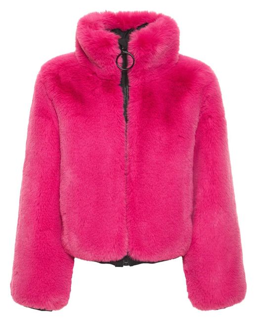 Goldbergh Victoria Faux Fur Jacket in Fuchsia (Pink) | Lyst UK