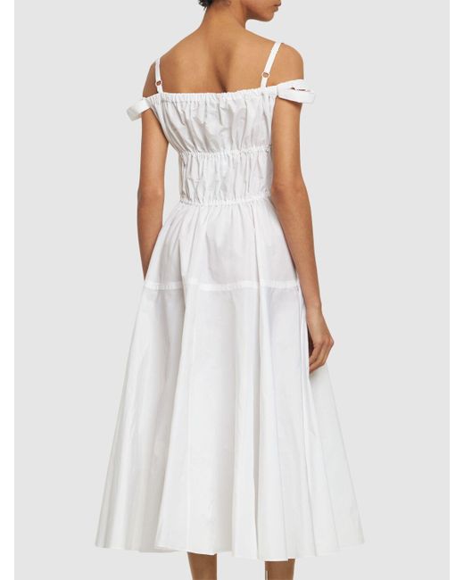 Patou White Faille Long Dress