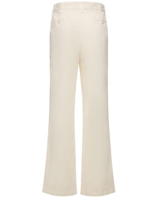 Pantaloni boyfriend fit eliot in cotone di Nili Lotan in Natural