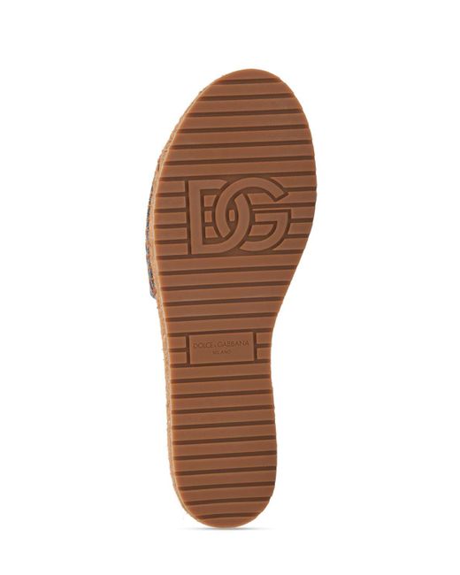 Dolce & Gabbana White Dg Logo Slide Sandals