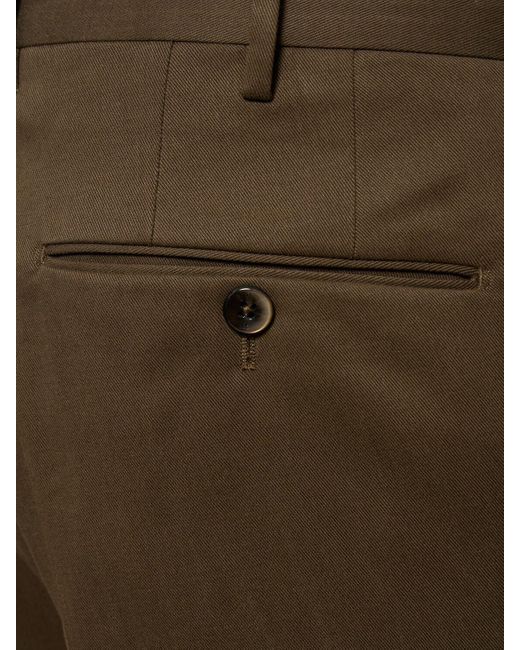 Pantalones rectos de lana PT Torino de hombre de color Brown