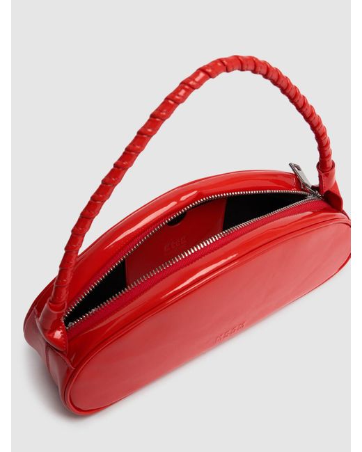 MSGM Red Kleine Schultertasche Aus Leder "bean"
