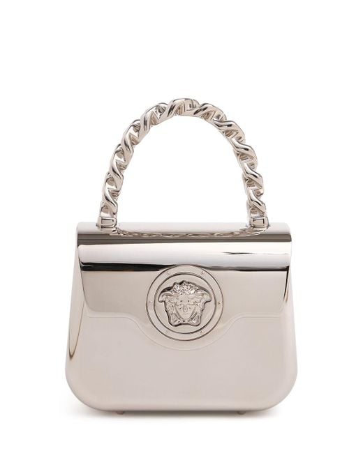 Versace Mini Medusa トップハンドルバッグ White