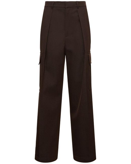 Mujer Pantalones Cargo De Lana Burberry de color Marron Lyst