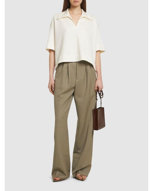 Jil Sander クロップドポロトップ White
