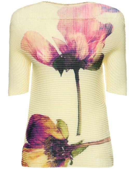 Mujer Top Plisado Issey Miyake de color Pink