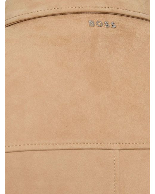 Boss Natural Malbano Suede Jacket for men