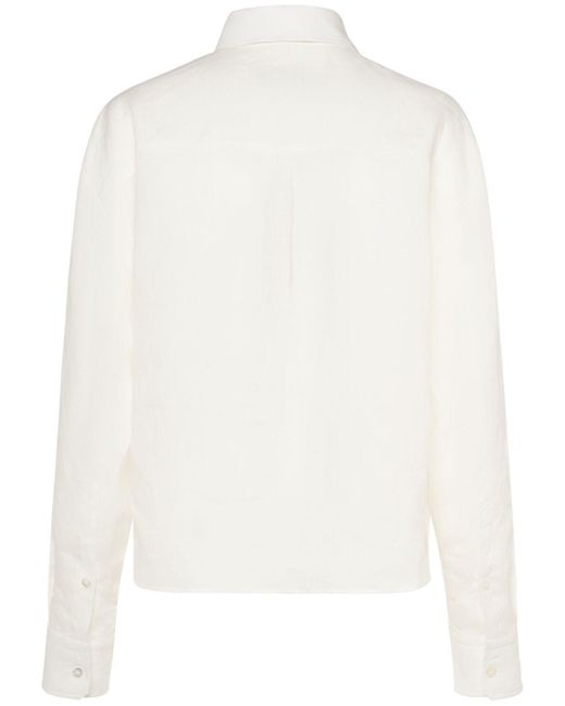Camisa de lona de lino Weekend by Maxmara de color White