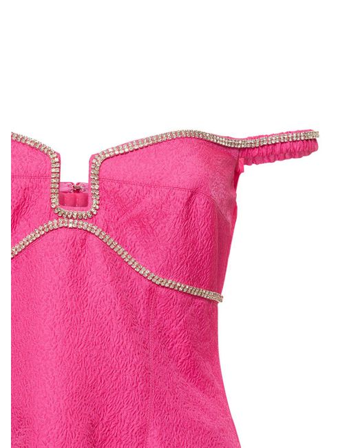 Self-Portrait Pink Texturiertes Midikleid