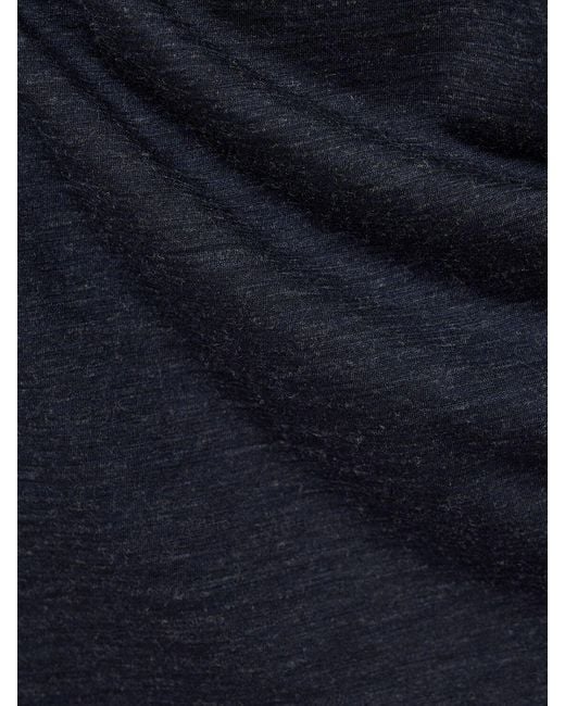 Totême  Blue Jersey-midikleid Aus Wolle Mit U-boot-ausschnitt