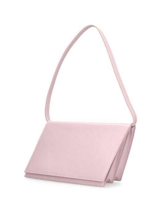 Aesther Ekme Pink Angle Accordion Leather Shoulder Bag