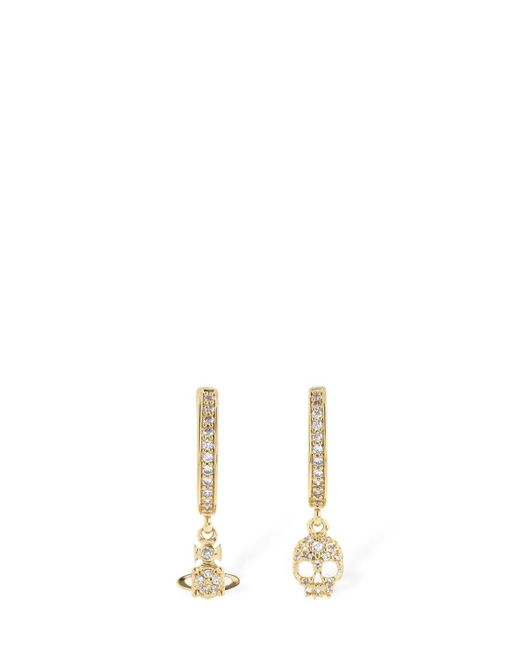 Vivienne Westwood Brandita Skull & Orb Hoop Earrings | Lyst UK