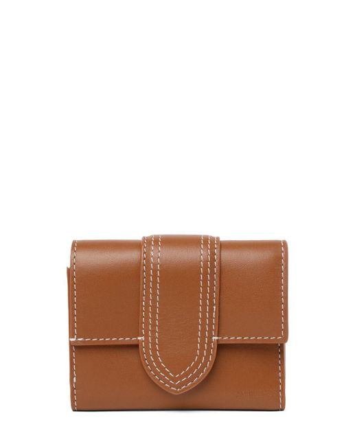 Jacquemus Brown Le Compact Bambino Leather Wallet