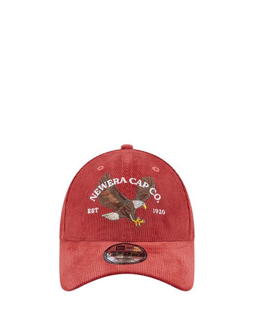 KTZ Red Ne Cord 9forty Eagle Cap for men
