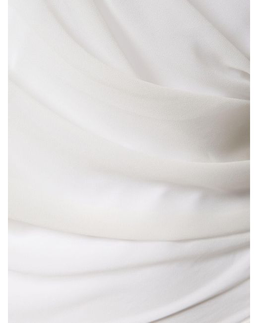 Jacquemus La Robe Castagna ドレープサテンドレス White