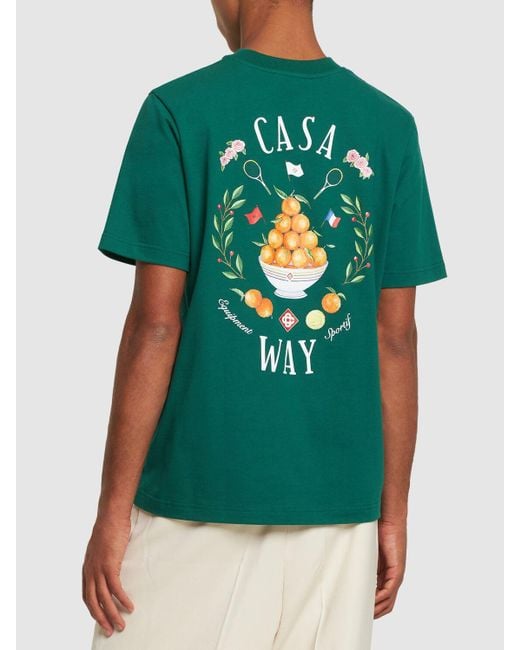 メンズ Casablancabrand Casa Way オーガニックコットンtシャツ Green