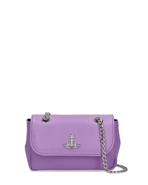 Petit sac porté épaule en re-vegan derby Vivienne Westwood en coloris Purple