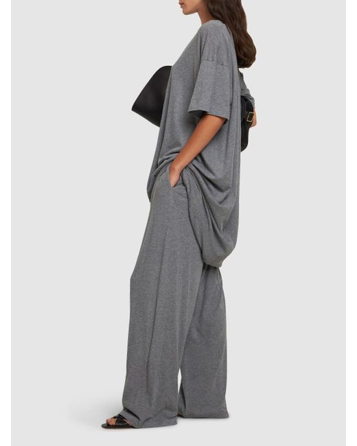 The Row Gray Weite Hose Aus Baumwolljersey "lanuit"