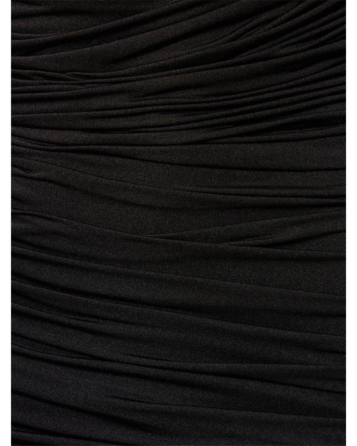 GIUSEPPE DI MORABITO Black Asymmetrisches Minikleid Aus Stretch-jersey