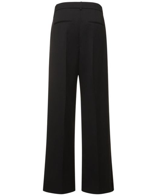 Pantaloni dritti in lana di Wardrobe NYC in Black