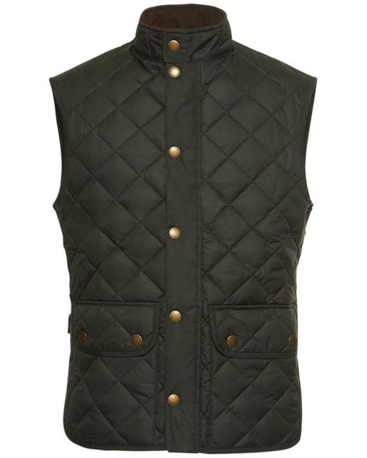 Barbour Green Lowerdale Quilted Cotton Vest for men
