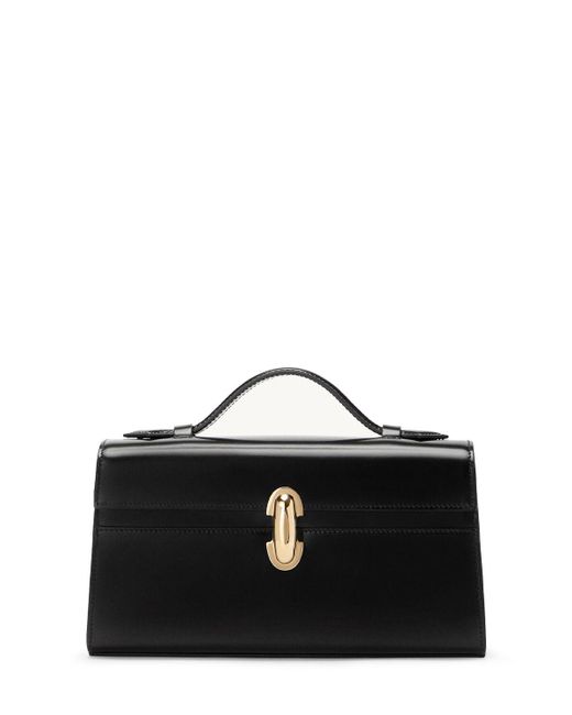 Pochette symmetry in pelle spazzolata di SAVETTE in Black
