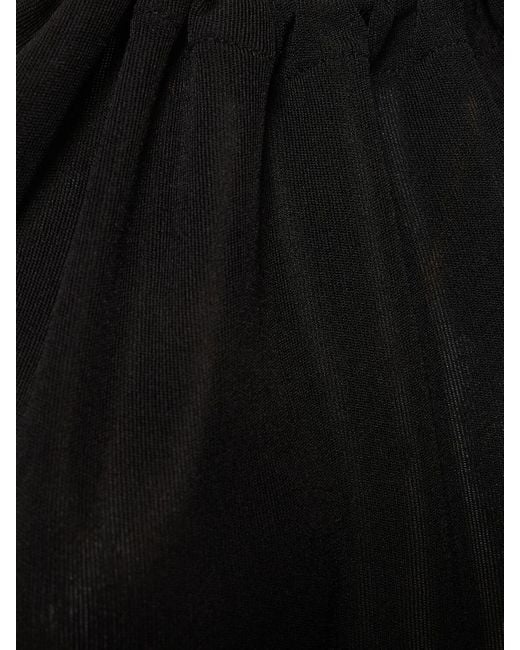 Alexandre Vauthier Black Viscose Knit Halter Neck Long Dress