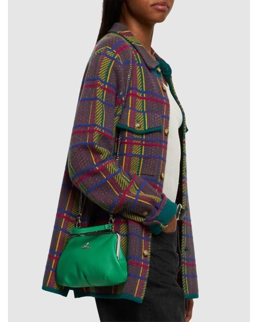 Vivienne Westwood Green Granny Frame Faux Leather Bag