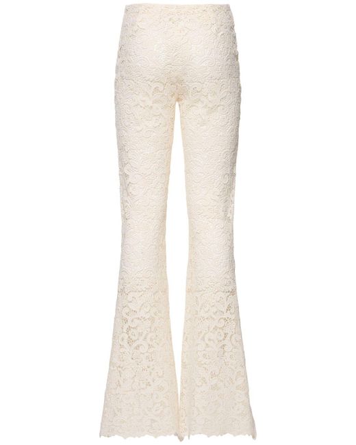 Ermanno Scervino コットンブレンドレースフレアパンツ White
