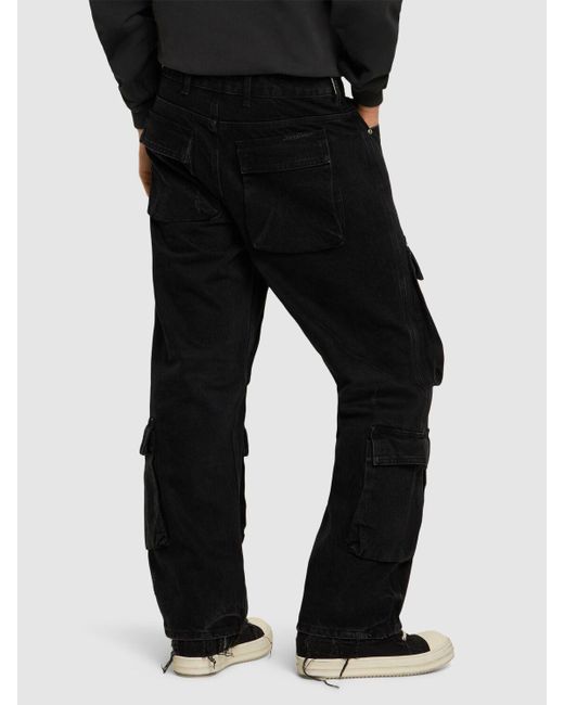 Jeans cargo r3ca in denim di Represent in Black da Uomo