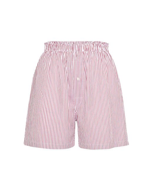 Maison Margiela Pink Striped Cotton Blend Jersey Boxer Shorts