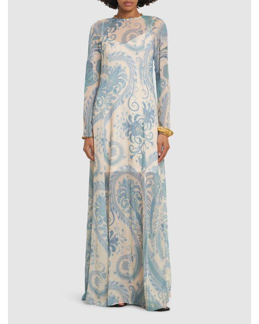 Zimmermann Illuminate ビスコースドレス Blue