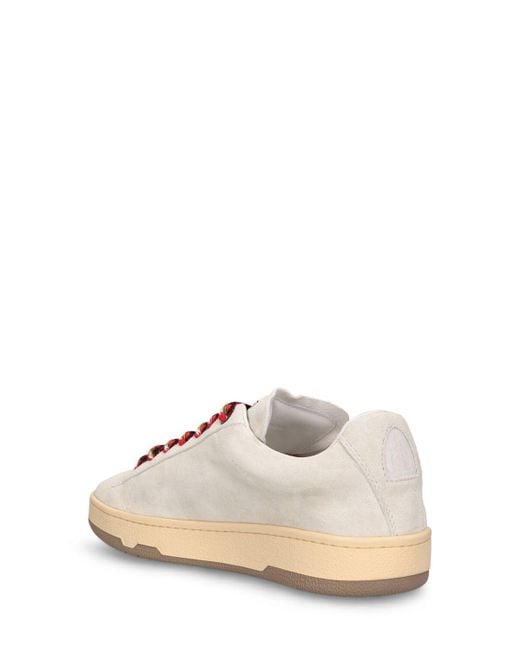 Lanvin Pink 10mm Lite Curb Leather Low Top Sneakers