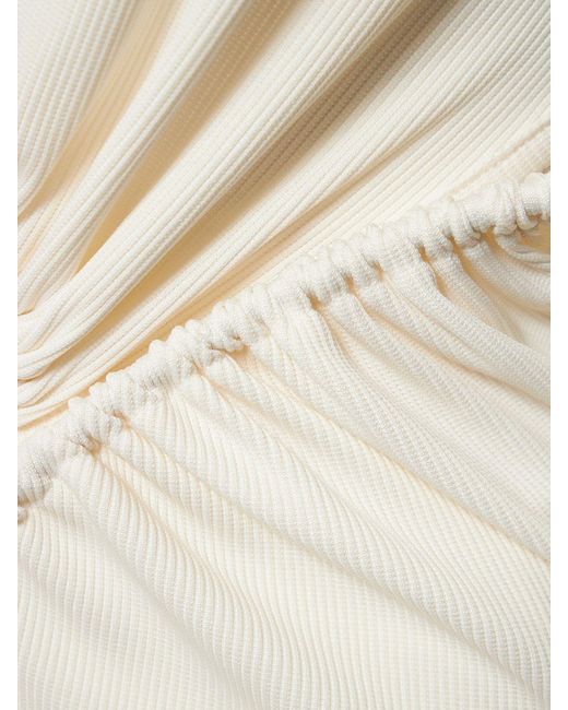 Christopher Esber White Langes Kleid Aus Jersey "quartz"
