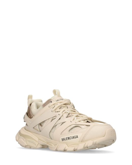 Balenciaga Natural 30mm Track Faux Leather & Mesh Sneakers