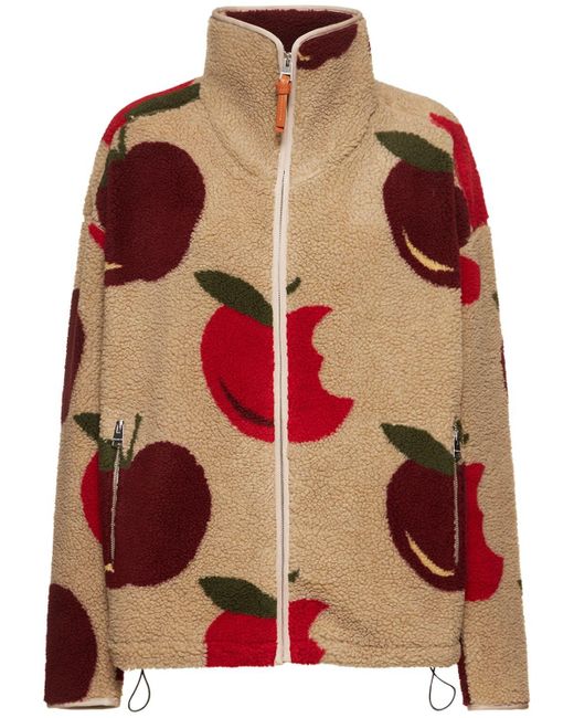 J.W. Anderson Red Zip-up Apple Tech Fleece Jacket