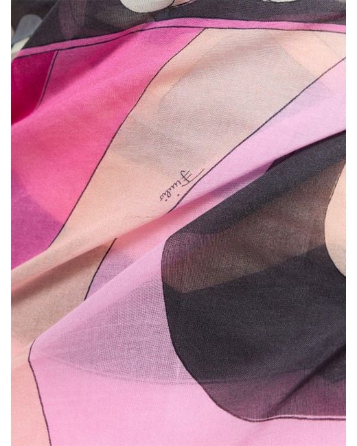 Emilio Pucci Pink Printed Cotton Pareo Skirt