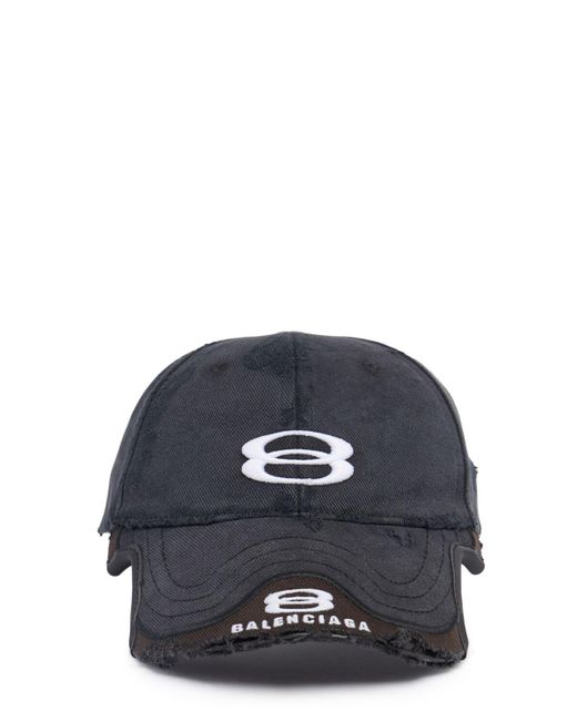 Balenciaga Baseballkappe Aus Baumwolle "double Unity" in Blue für Herren
