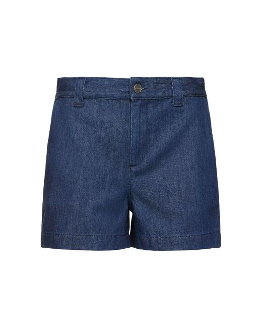 Gucci Blue Cotton Denim Shorts