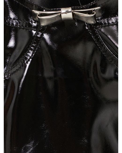 Blumarine Black Minikleid Aus Kunstlackleder