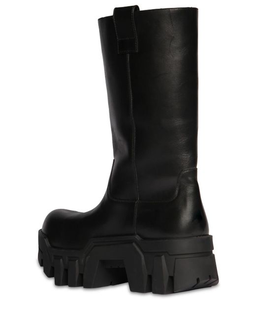 Balenciaga Black 80mm Bulldozer Leather Combat Boots
